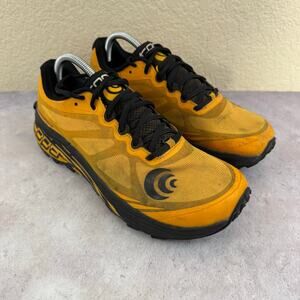 Topo MTN Racer 2 Shoes Mens 8.5 Orange Trail Running Athletic Hiking Sneakers